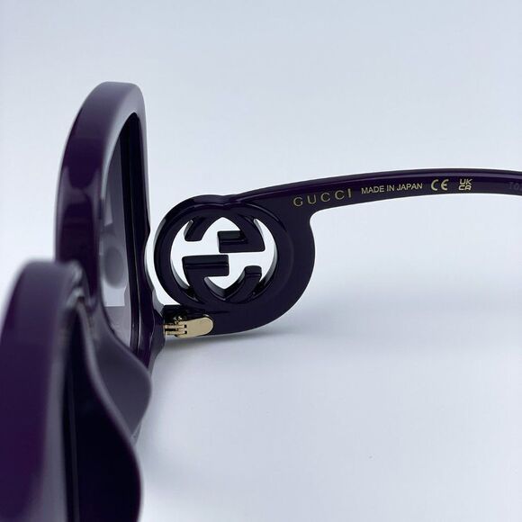NEW Gucci GG1326S 003 Violet Grey Gradient Oversized Square Women Sunglasses - Picture 11 of 14